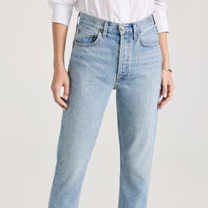 AGOLDE Riley High Rise Straight Crop Jeans